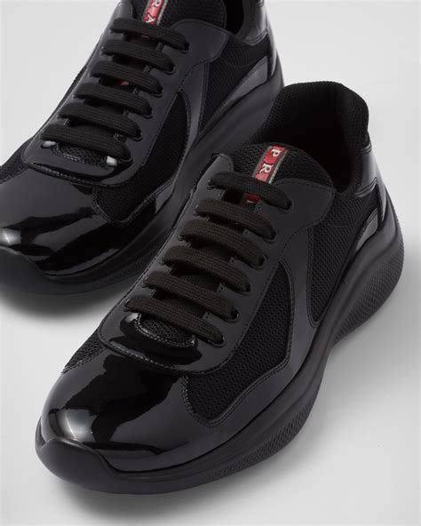 prada black sneakers ladies|prada denim sneakers.